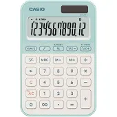 Casio MS-20YC, Desktop, Basis, 12 cifre, Batteri/Solar, Lysegrøn