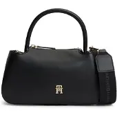Tommy Hilfiger Håndtaske 'TH Monogram Repeat Logo' sort