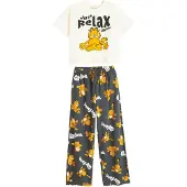 Cool Club Nattøj 'GARFIELD' lysebeige / mørkegrå / orange