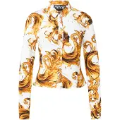Versace Jeans Couture Bluse choko / gylden gul / mandarin / hvid