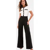 Lipsy Jumpsuit sort / hvid