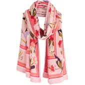 Ted Baker Sjal oliven / mørkelilla / pink / rød