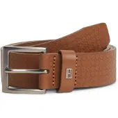 Tommy Hilfiger Bælte 'Flag Plaque Embossed' brun