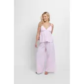 Dorina Pyjamasbukser lys pink / hvid