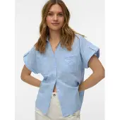 Vero Moda Bluse 'VMThilde' lyseblå / hvid
