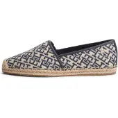 Tommy Hilfiger Espadrillaer 'TH Monogram Plaque' beige / marin / opal
