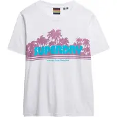 Superdry Superdrytil kvinder. W1011710A Outdoor Stripe Relaxed T-shirt hvid (XL), Casual, Bomuld, Korte ærmer