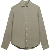 Superdry Superdrytil mænd. M4011103A Riviera hørskjorte grøn (XXL), Casual, Linned, Klassisk, Lange ærmer