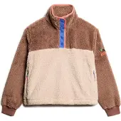 Superdry Superdrytil kvinder. W2012349A Supersoft Mash Up fleece brun (M), Casual, Polyester