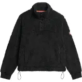 Superdry Superdrytil kvinder. W2012372A Super Henley fleece sort (XL), Casual, Polyester