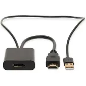 Nedis Guld Hdmi Han Til Displayport Han/usb-a Han Lige Pvc-belagt Adapter