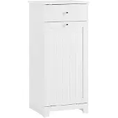 SoBuy Hvid vaskemaskineskab med kurv 40x38x90 cm