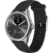 Withings ScanWatch 2 - 42 mm - rustfrit stål - hybrid-smartwatch med bånd - fluoroelastomer - håndledsstørrelse: 163-239 mm - monokrom - Bluetooth - 52.6 g - sort