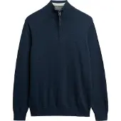 Superdry Superdrytil mænd. M6110690A Jumper Essentials Half Zip navy (XL), Casual, Bomuld, Blå