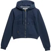 Superdry Superdrytil kvinder. W2012335A Sweatshirt Athletic Tonal Crop navy (XS), Casual, Bomuld, Blå