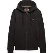 Superdry Superdrytil mænd. M2014128A Essential Logo Zip sweatshirt mørkegrå (XXL), Casual, Bomuld