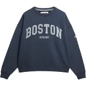 Superdry Superdrytil kvinder. W2012442A Oversized Athletic sweatshirt marineblå (M), Casual, Bomuld