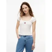 Tommy Hilfiger Shirts 'Tommy Badge Slim' navy / rød / hvid