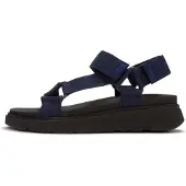 FitFlop Fitfloptil kvinder. A2O-D71 Sandaler Gen-FF Adjustable marineblå (37), Stof, 1-3 cm, Velcro, Casual