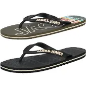 Jack & Jones Klipklappere creme / antracit / oliven