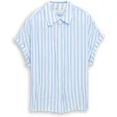 Tom Tailor Bluse lyseblå / hvid