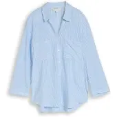 Tom Tailor Bluse lyseblå / hvid
