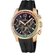Festina Dameur F20611-3 Boyfriend Sort/Gummi Ø38.1 mm