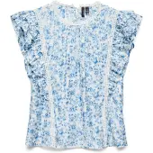 Vero Moda Bluse 'VMBliss' azur / hvid