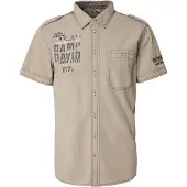 CAMP DAVID Skjorte mørkebrun / taupe / mørkegrå / hvid
