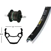 Exal Zx19 Qr Dynamo Shimano Dh3n30 Forhjul
