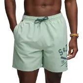 Superdry Superdrytil mænd. M3010265A Badedragt med trykt logo 16 grøn (XL), Badetøj, Genanvendt polister