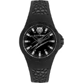 Philipp Plein PSBBA0423 Thunderstorm Sort/Gummi Ø40 mm