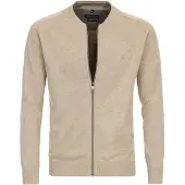 Casamoda Cardigan med Lynlås Beige måle