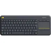Logitech K400 Plus – tastatur med touchpad – trådløst (tysk) – sort