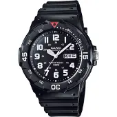 Casio Herreur MRW-200H-1BVEG Collection Sort/Gummi Ø43 mm