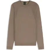 BOSS Sweater i bomuldsblanding med bodymapping-struktur