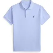 Ralph Lauren Polo Ralph Laurentil mænd. 710941439508 Lyseblå Custom Slim Fit poloshirt i elastisk piqué (M), Casual, Bomuld, Korte ærmer