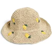 Pieces Hat 'PCKELLY' beige / gul / mørkegrøn