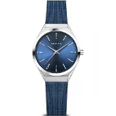 Bering Dameur 18729-307 Ultra Slim Blå/Stål Ø29 mm
