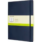 Moleskine Classic Notebook XL, ulinjeret, soft cover Sapphire Blue