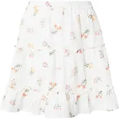 Pieces Nederdel 'PCEMMA' oliven / orange / lys pink / hvid