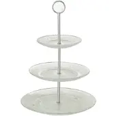 Boltze Glasfad med tre niveauer, RELIEF, 35 cm
