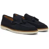 BOSS Ruskindsloafers med kvast