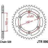 JT Sprockets Jtr89645 Bagtandhjul