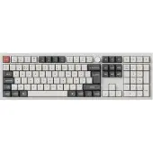 Keychron Q6 Ultra 100% 8K Wireless Tri-Mode - POM Brown - Gaming Tastatur - Nordisk - Hvid
