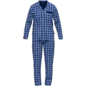 Götzburg Pyjamas lang blå / navy / hvid