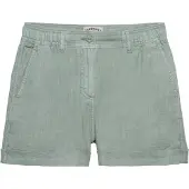 Superdry Superdrytil kvinder. W7110496A Shorts Mid Rise hør grøn (26), Casual, Linned