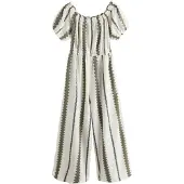 Next Jumpsuit creme / khaki / sort