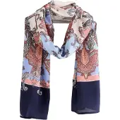 Ted Baker Sjal marin / lyseblå / rød / hvid