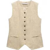 Adolfo Dominguez Jakkesætsvest beige / sand / beige-meleret
